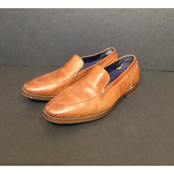 Cole Haan Mens Shoes Grand OS Leather Slip-On Loafers Size 11.5 M Tan Brown main image 8